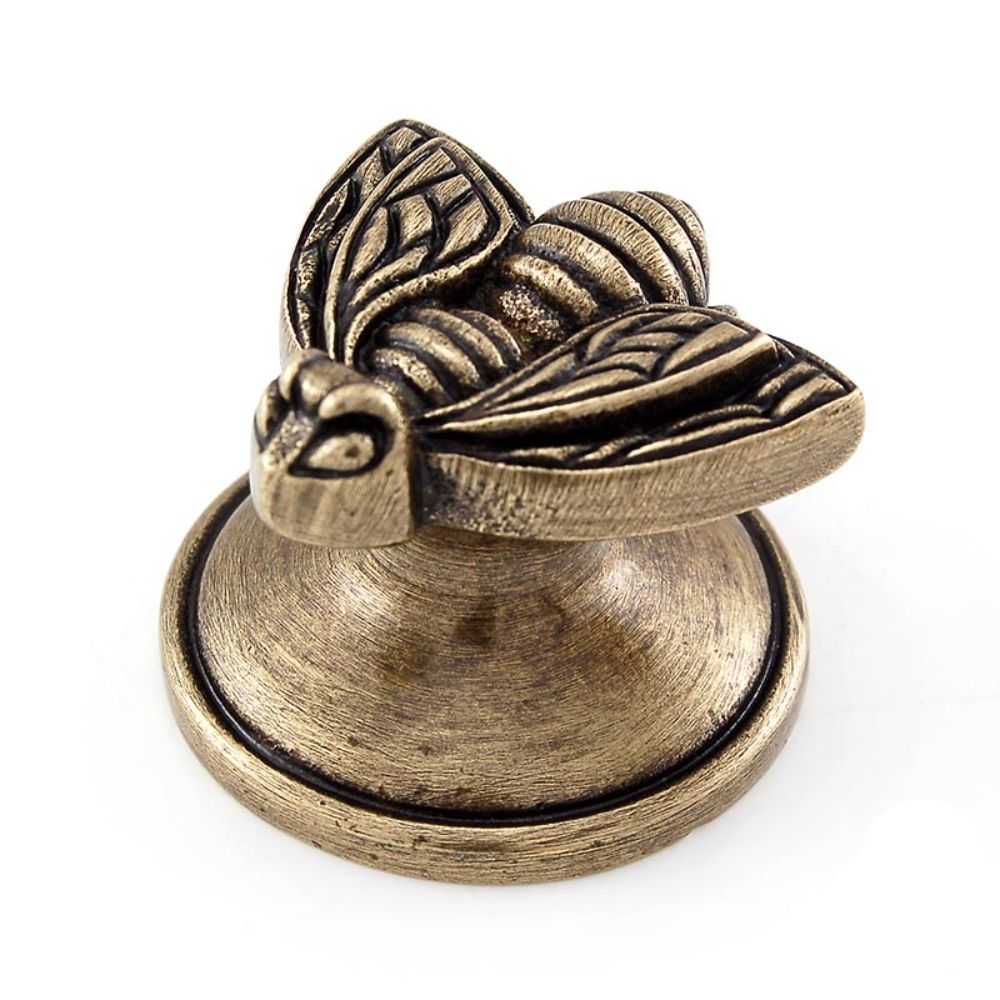 Vicenza K1107-AB Pollino Knob Large Bee in Antique Brass