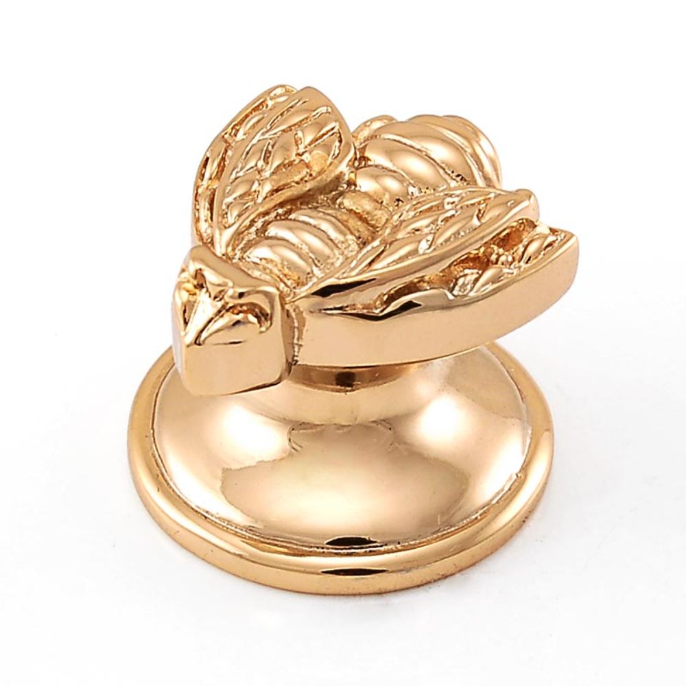 Vicenza K1107-PG Pollino Knob Large Bee in Polished Gold