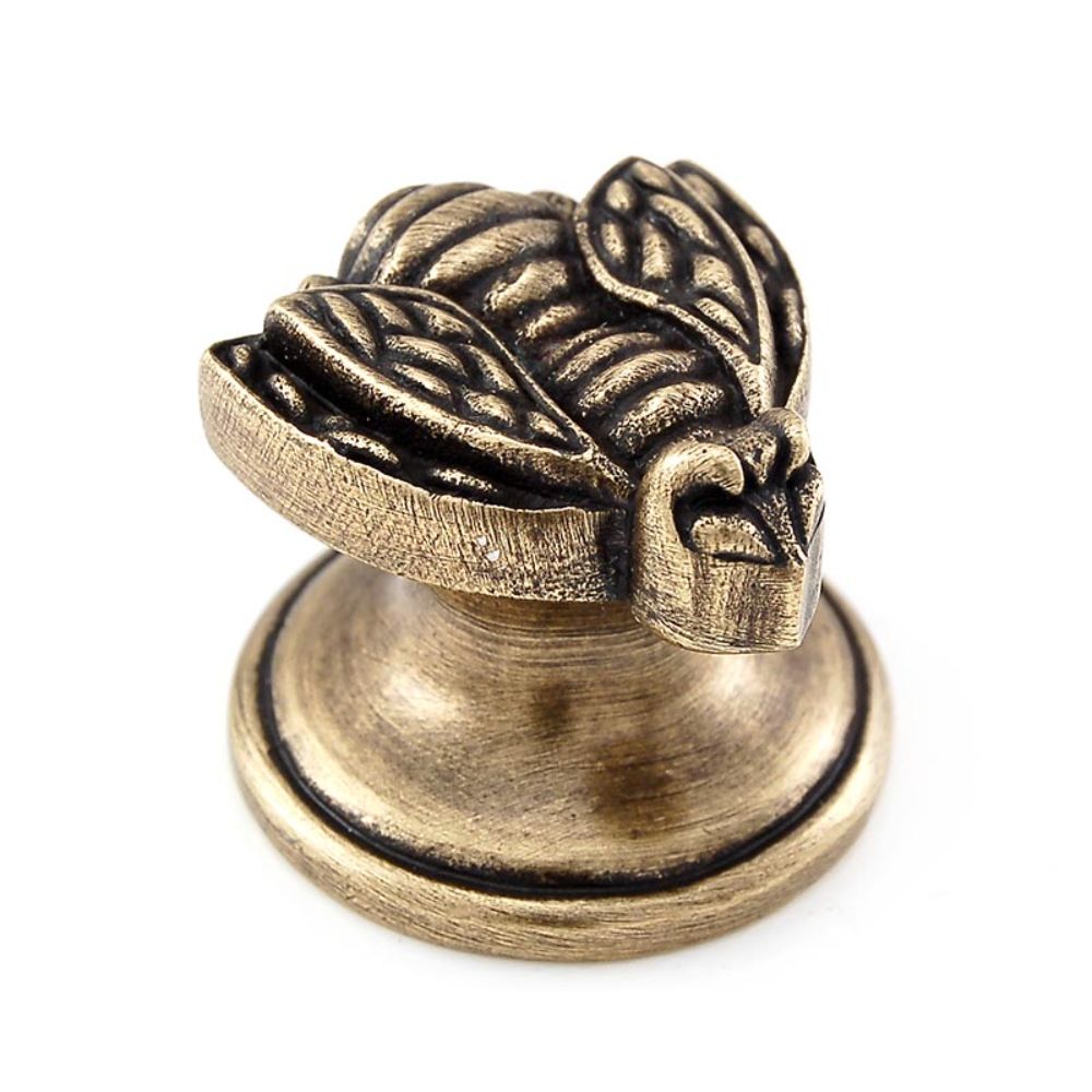 Vicenza K1108-AB Pollino Knob Small Bee in Antique Brass