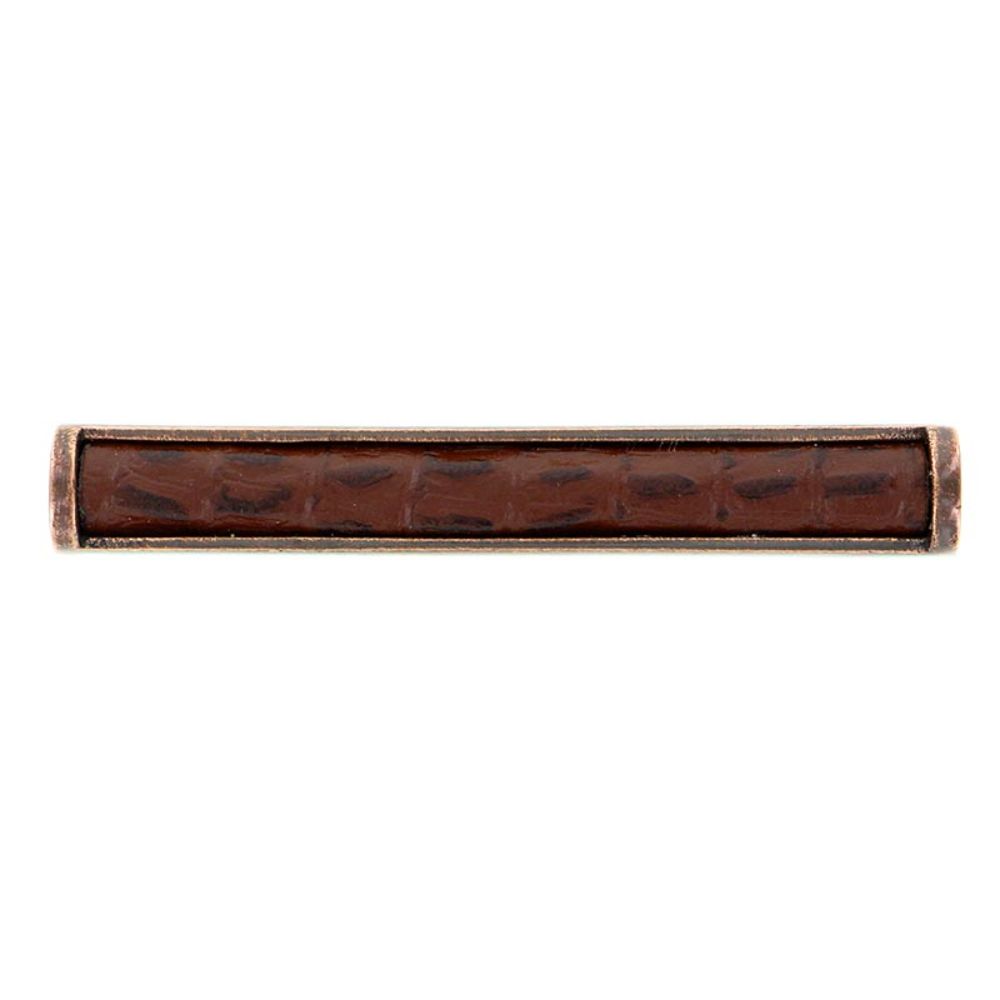 Vicenza K1109-AC-BR Equestre Pull in Antique Copper with Brown Leather Insert