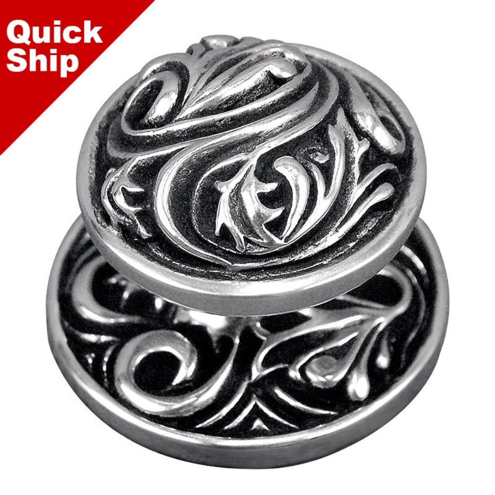 Vicenza K1113-AS Liscio Knob Large in Antique Silver