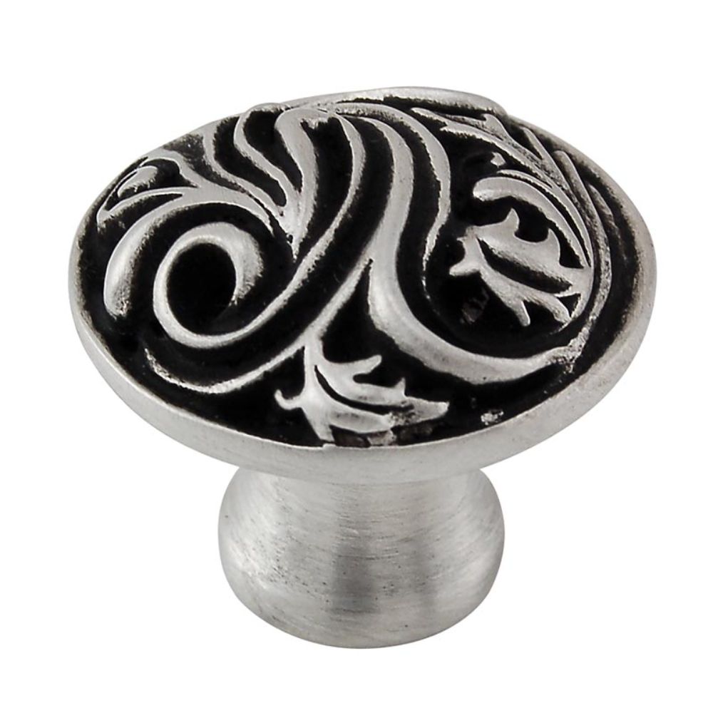 Vicenza K1113P-AN Liscio Knob Large Small Base in Antique Nickel
