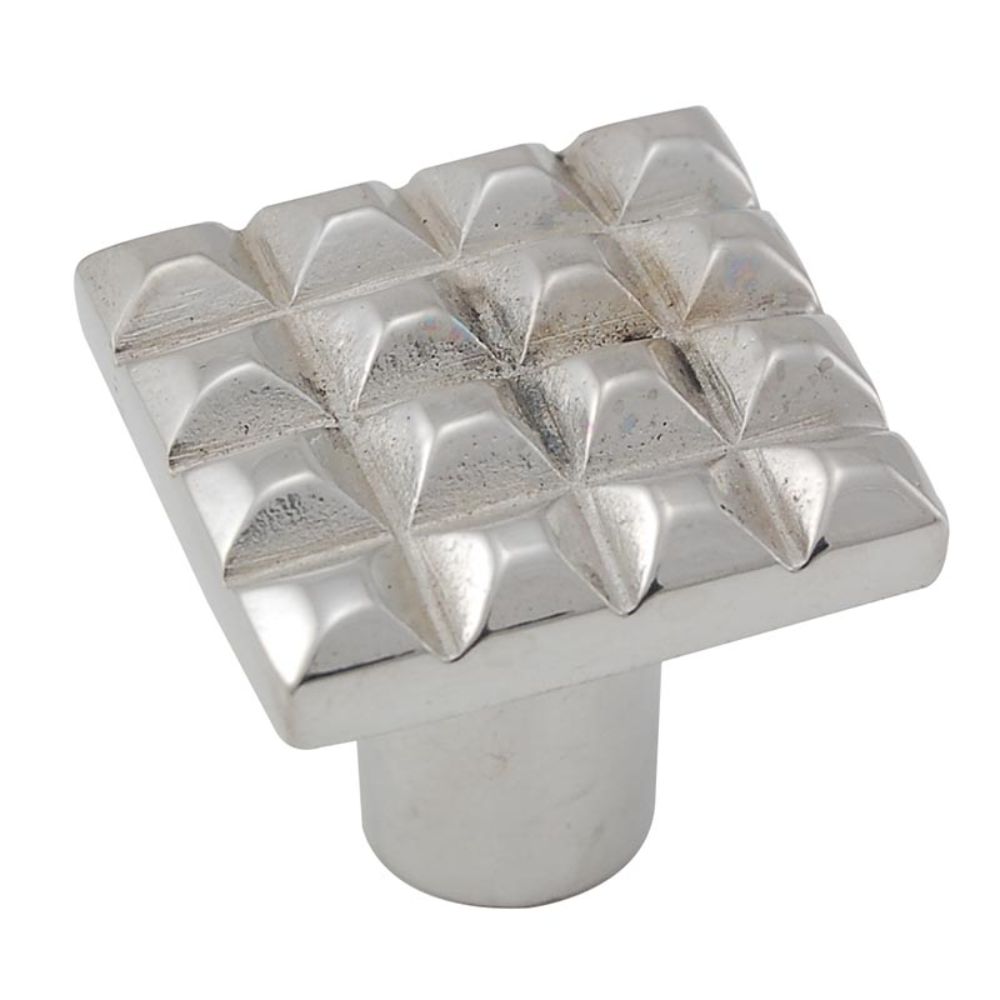Vicenza K1116-PS Tiziano Knob Large Square in Polished Silver