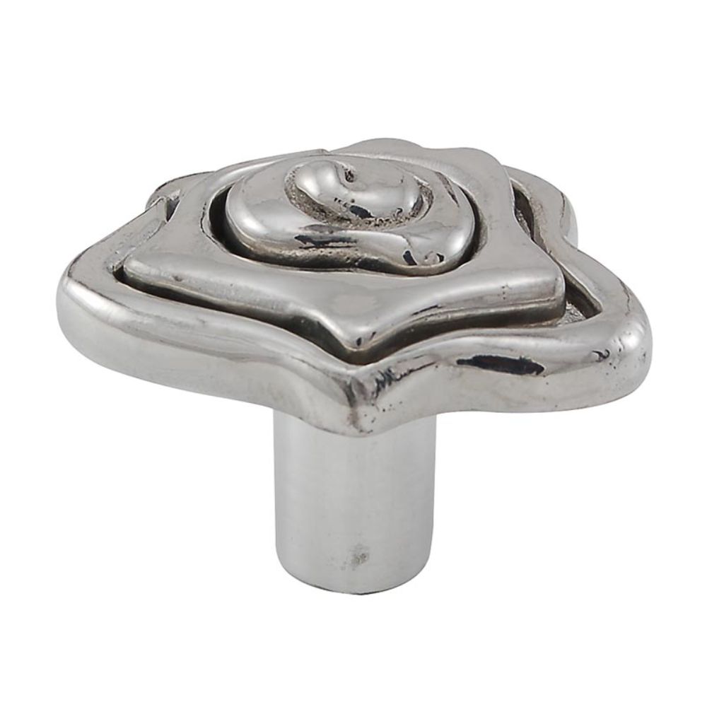 Vicenza K1122-PS Ariosto Knob Large Deco in Polished Silver