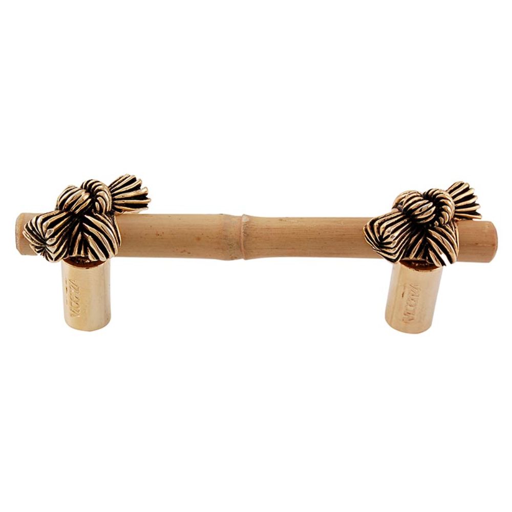 Vicenza K1127-3-AG Palmaria Pull Bamboo Knot 3" in Antique Gold