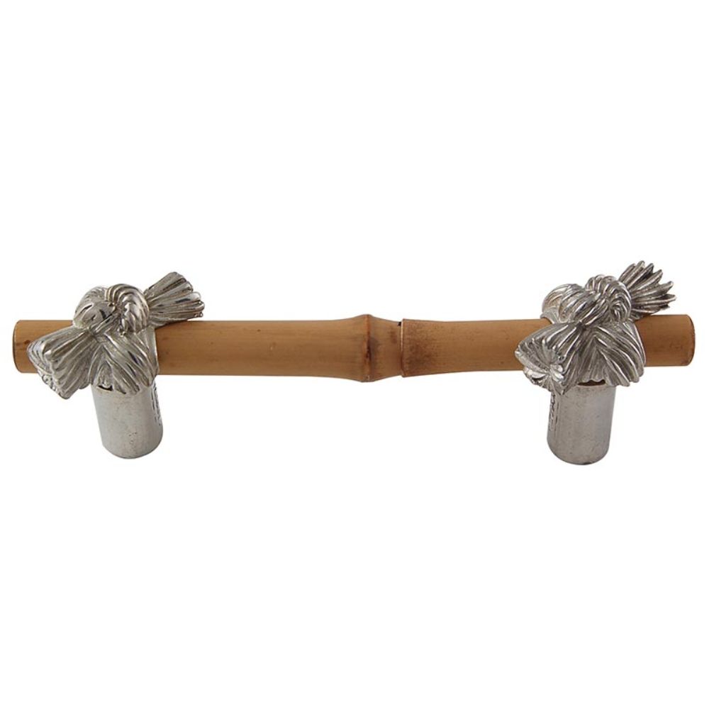 Vicenza K1127-3-PS Palmaria Pull Bamboo Knot 3" in Polished Silver