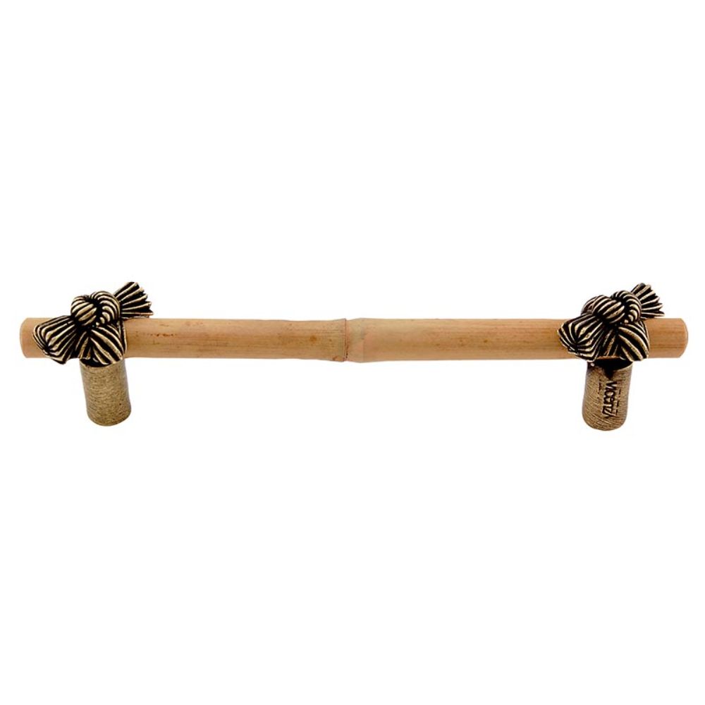 Vicenza K1127-5-AB Palmaria Pull Bamboo Knot 5" in Antique Brass