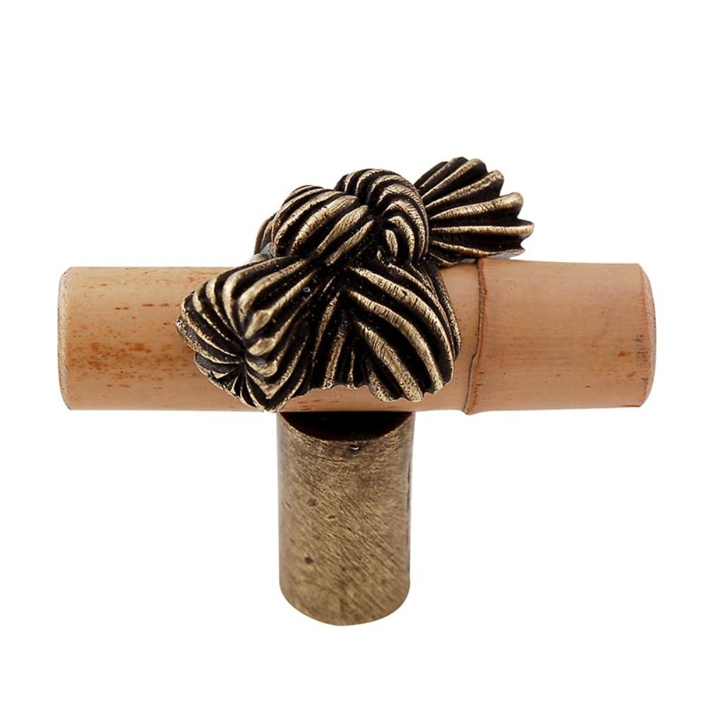 Vicenza K1128-AB Palmaria Knob Small Bamboo Knot in Antique Brass