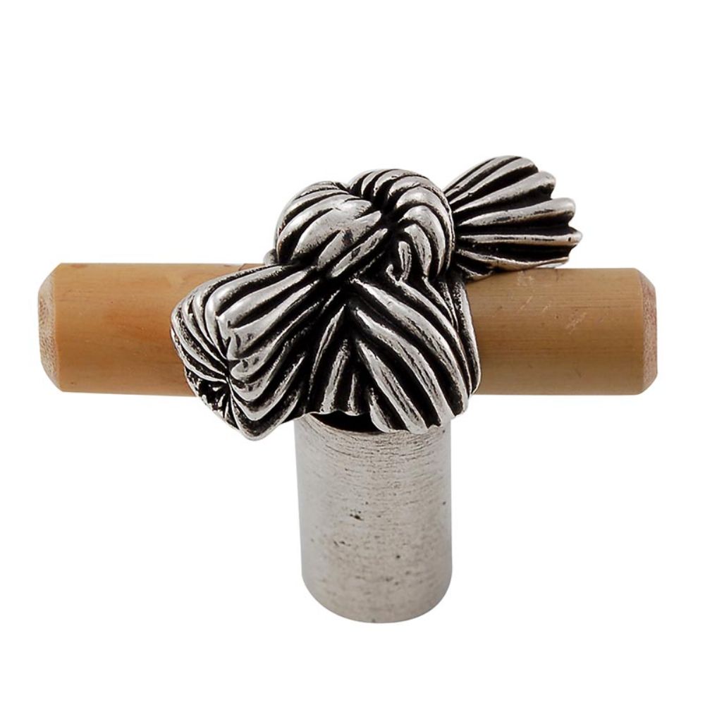 Vicenza K1128-VP Palmaria Knob Small Bamboo Knot in Vintage Pewter