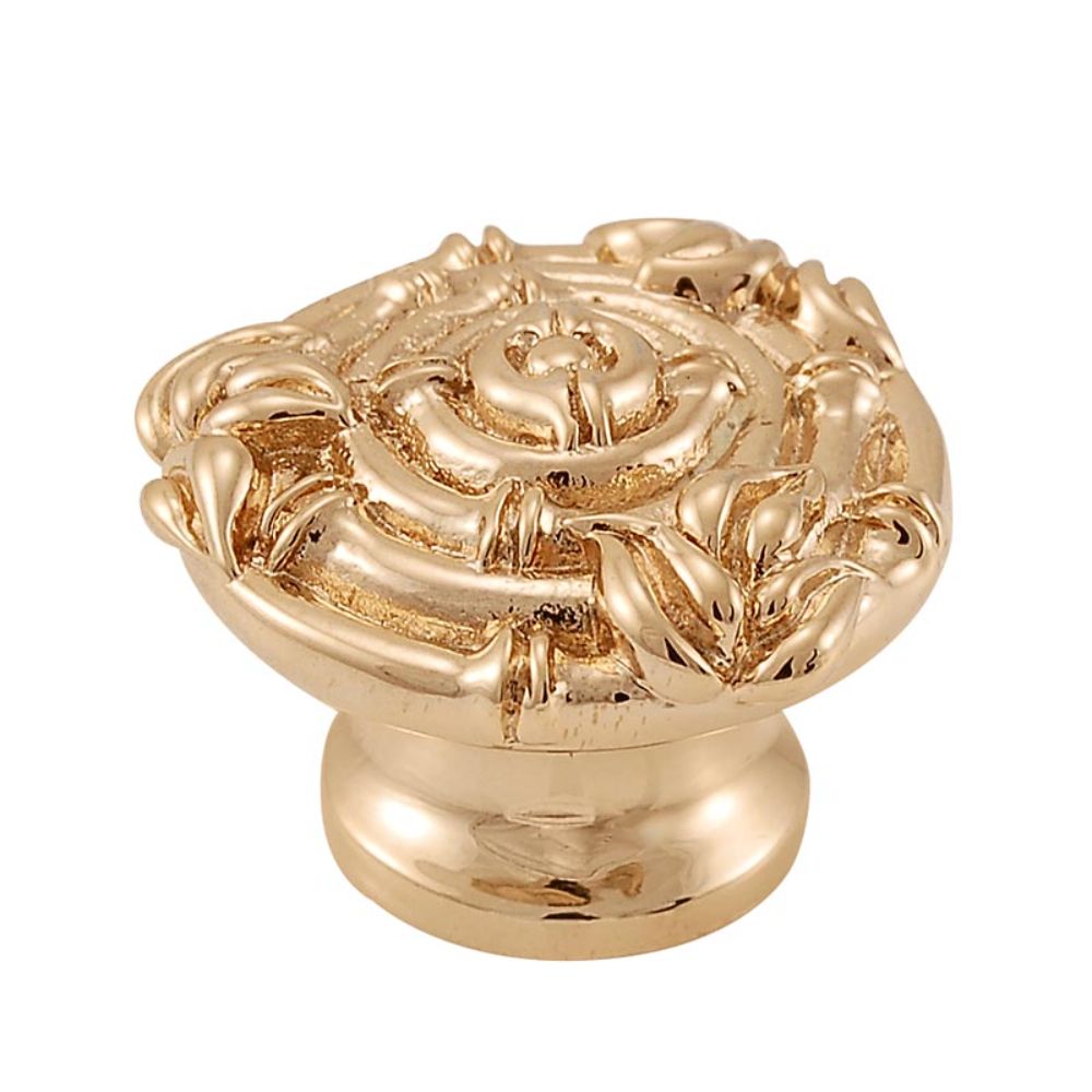 Vicenza K1130-PG Palmaria Knob Large Round Bamboo in Polished Gold