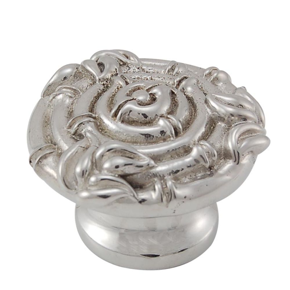 Vicenza K1130-PS Palmaria Knob Large Round Bamboo in Polished Silver