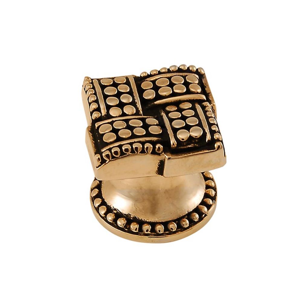 Vicenza K1132-AG Medici Knob Small Rectangular in Antique Gold