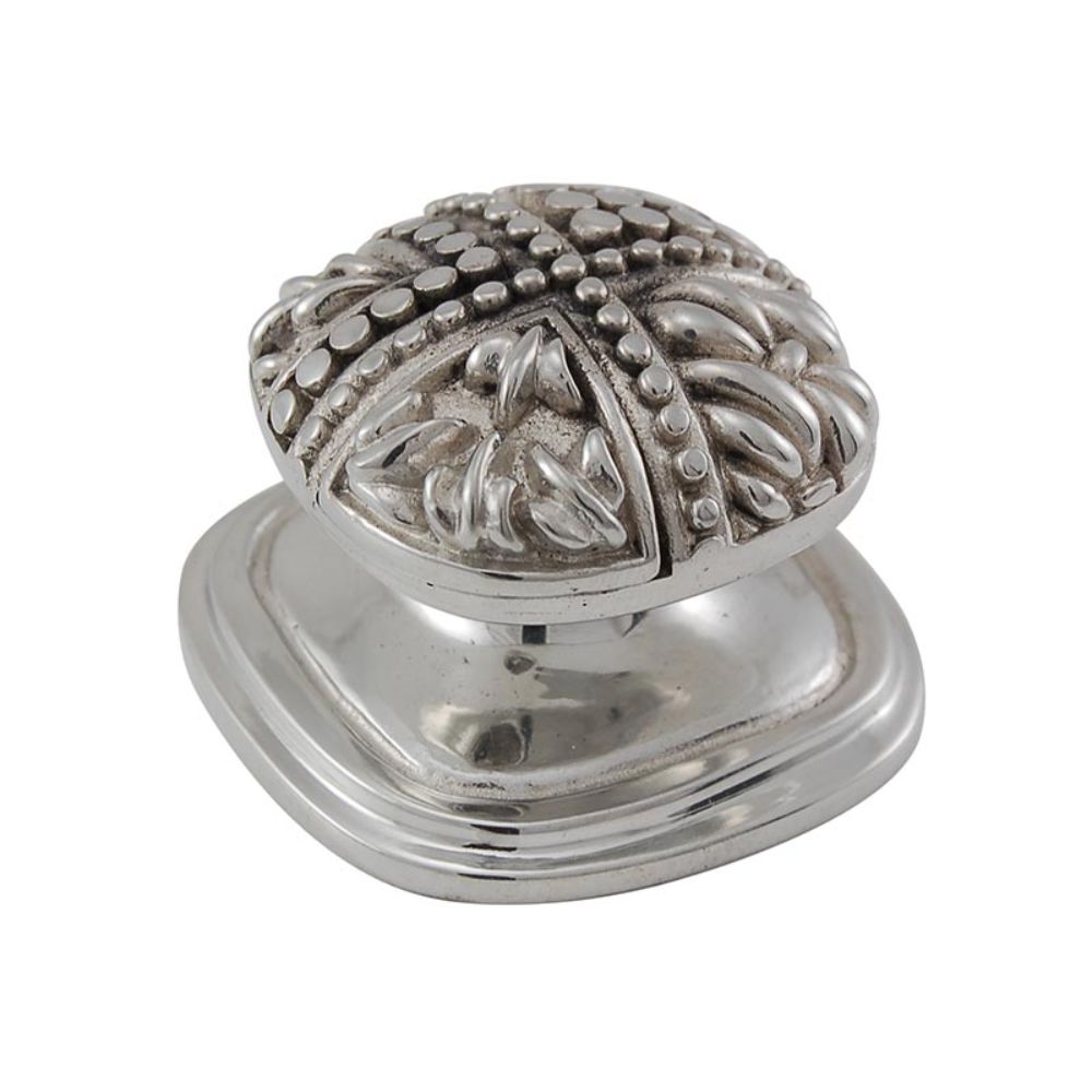 Vicenza K1135-PS Medici Knob Large Square in Polished Silver