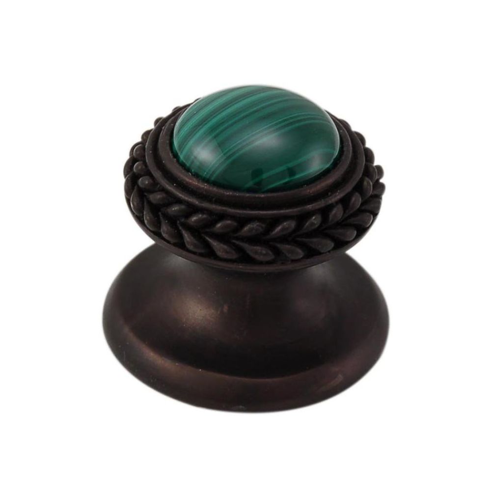 Vicenza K1146-OB-MP Gioiello Knob Small Wreath in Oil-Rubbed Bronze with Mother of Pearl Leather and Stone Insert