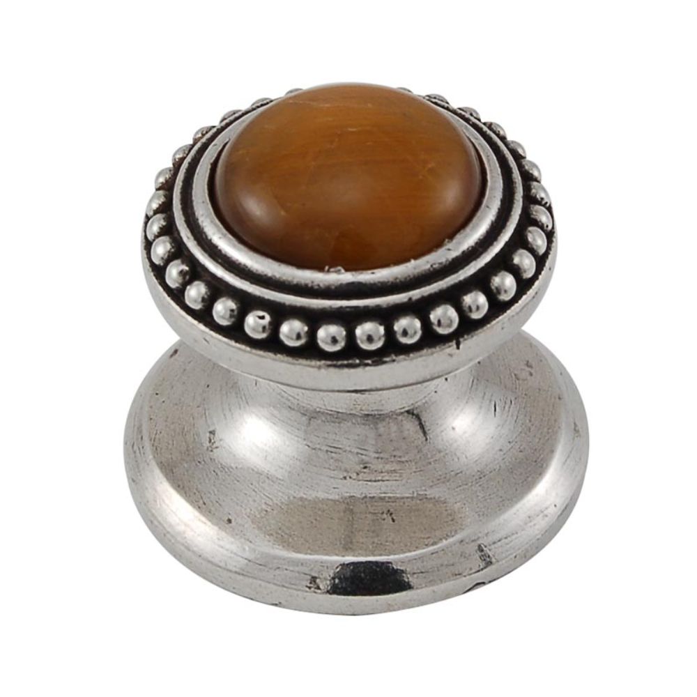 Vicenza K1147-VP-TE Gioiello Knob Small Beads in Vintage Pewter with Tiger