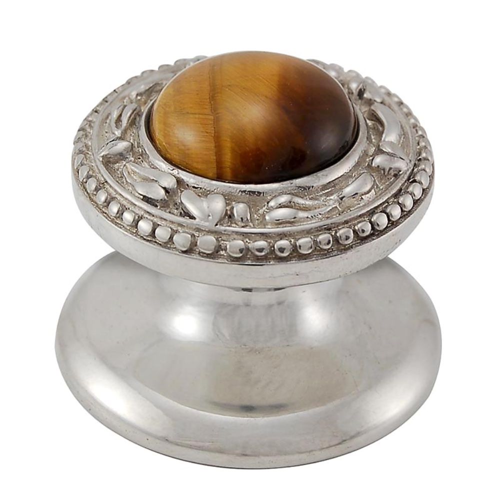 Vicenza K1149-PN-TE San Michele Knob Small in Polished Nickel with Tiger