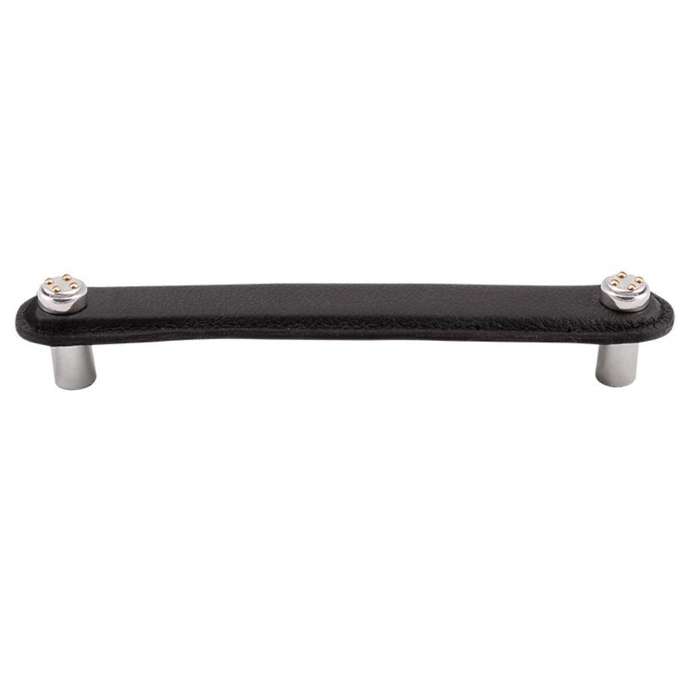 Vicenza K1158-5-OB-BL Archimedes Pull Leather Nail Head 5" Black in Oil-Rubbed Bronze