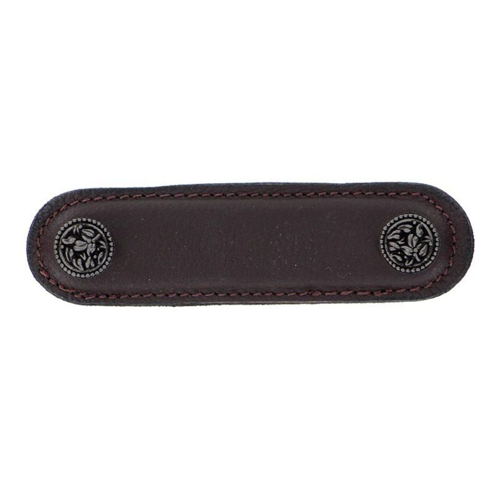 Vicenza K1166-3-GM-BR San Michele Pull Leather 3" Brown in Gunmetal