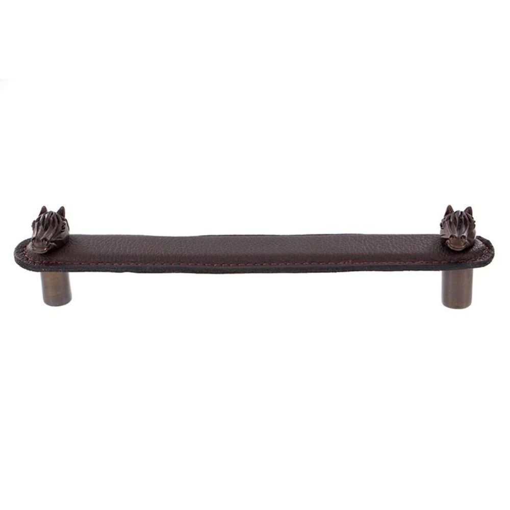 Vicenza K1176-6-OB-BR Equestre Pull Leather Horse 6" Brown in Oil-Rubbed Bronze