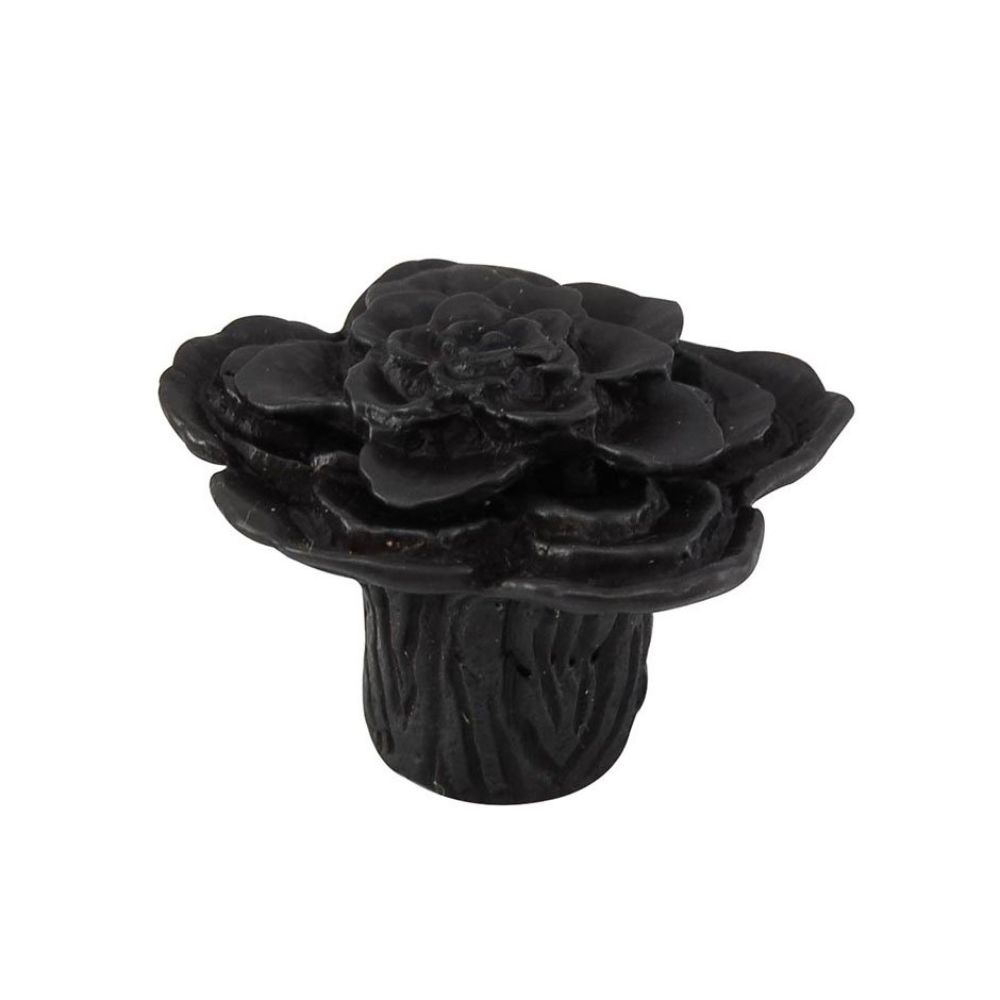 Vicenza K1209-OB Carlotta Knob Large Double Rose with large center in Oil-Rubbed Bronze