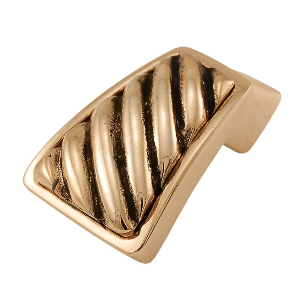 Vicenza K1253-AG Sanzio Finger Pull Knob Wavy Lines in Antique Gold