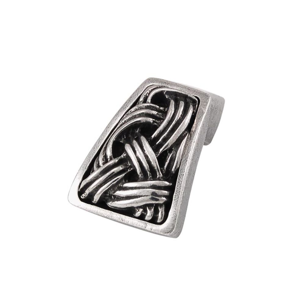 Vicenza K1255-AN Sanzio Finger Pull Knob Linking Lines in Antique Nickel