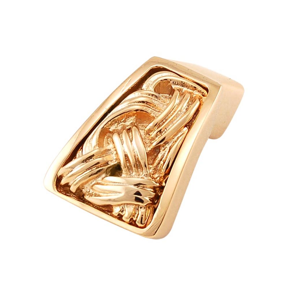 Vicenza K1255-PG Sanzio Finger Pull Knob Linking Lines in Polished Gold