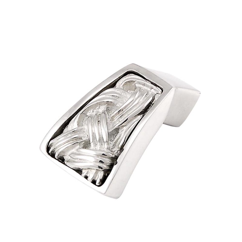 Vicenza K1255-PN Sanzio Finger Pull Knob Linking Lines in Polished Nickel