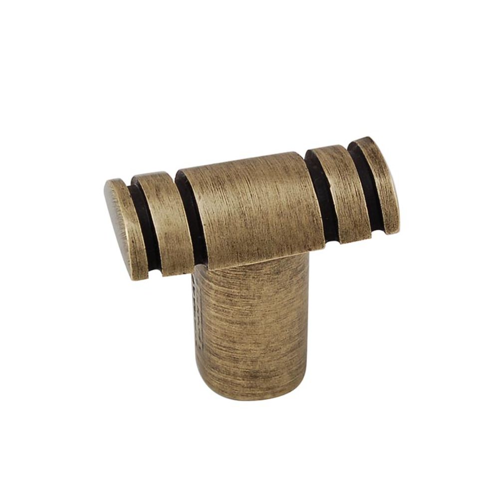 Vicenza K1331-AB Archimedes Knob Small Lines in Antique Brass