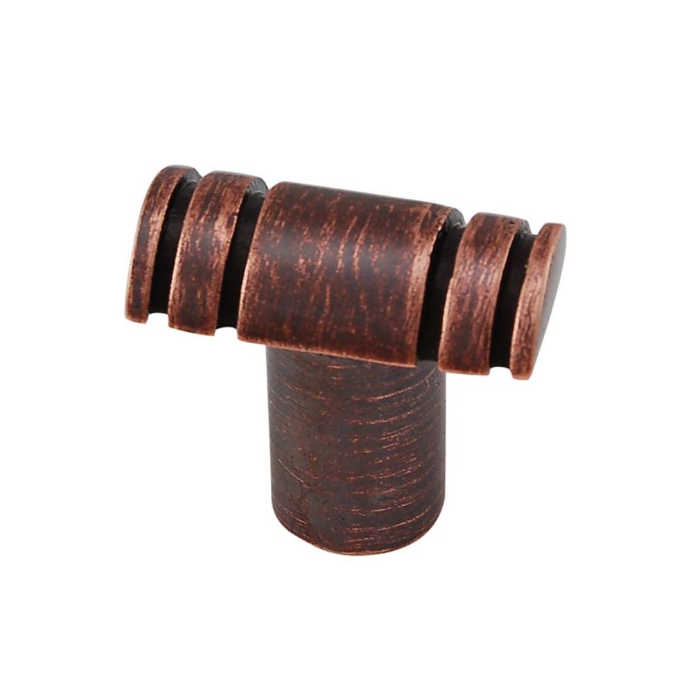 Vicenza K1331-AC Archimedes Knob Small Lines in Antique Copper
