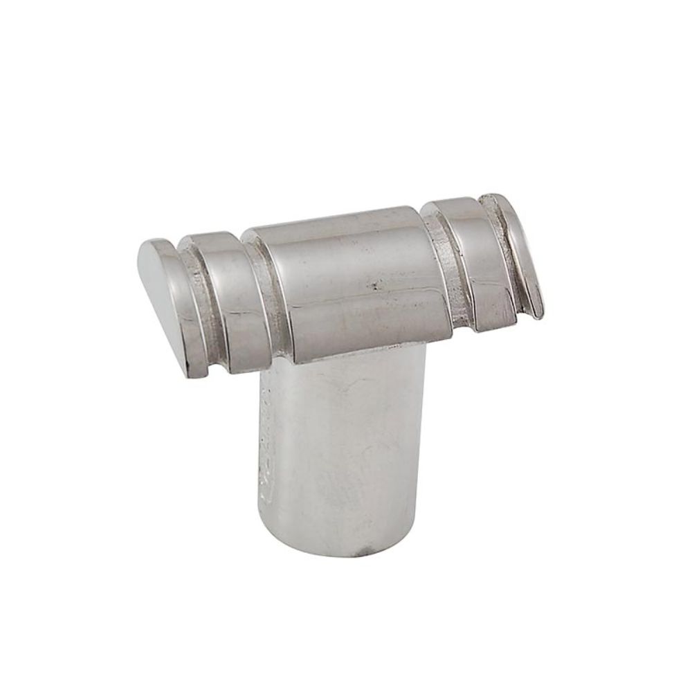Vicenza K1331-PN Archimedes Knob Small Lines in Polished Nickel