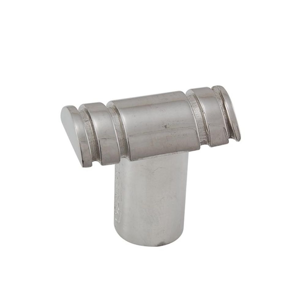 Vicenza K1331-PS Archimedes Knob Small Lines in Polished Silver