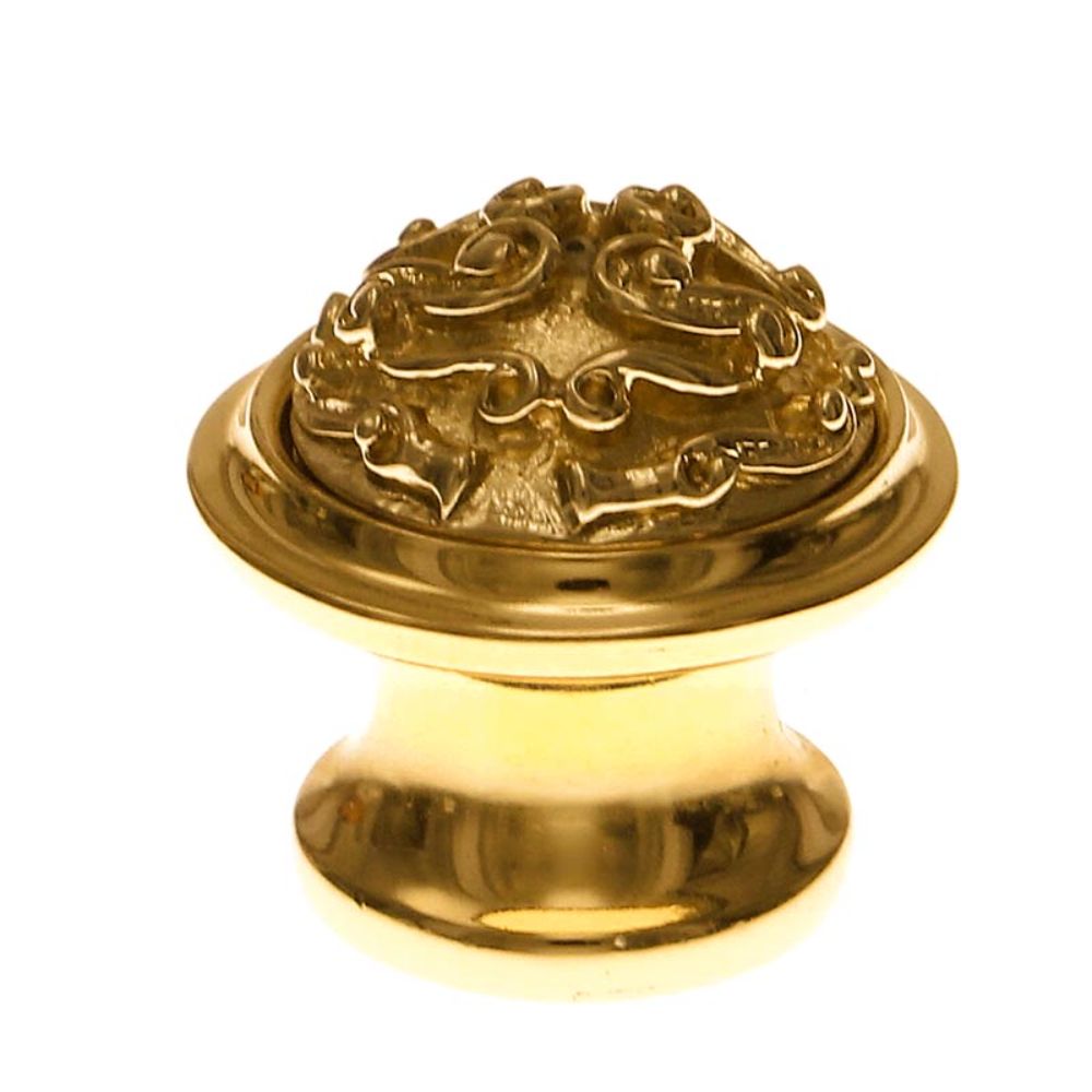 Vicenza K1360-PG Sforza Knob Spirals Beveled in Polished Gold