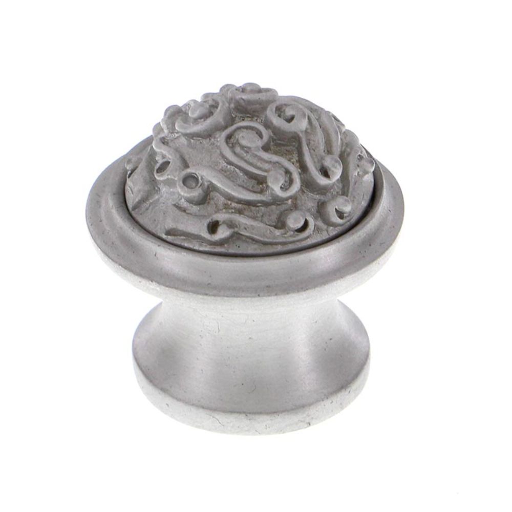 Vicenza K1360-PSAG Sforza Knob Spirals Beveled in Polished Silver and Antique Gold