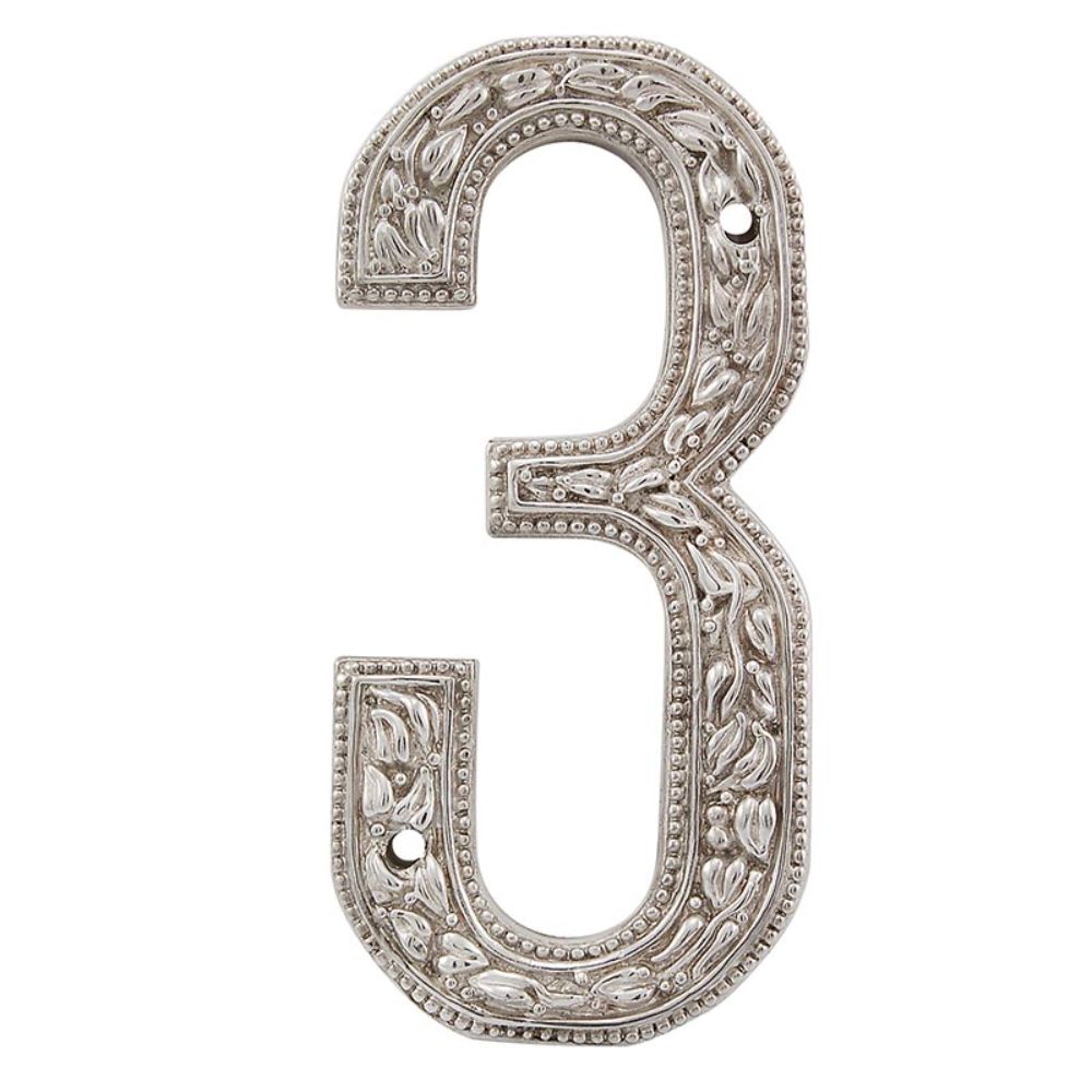 Vicenza NU03-PS San Michele Number 3 in Polished Silver