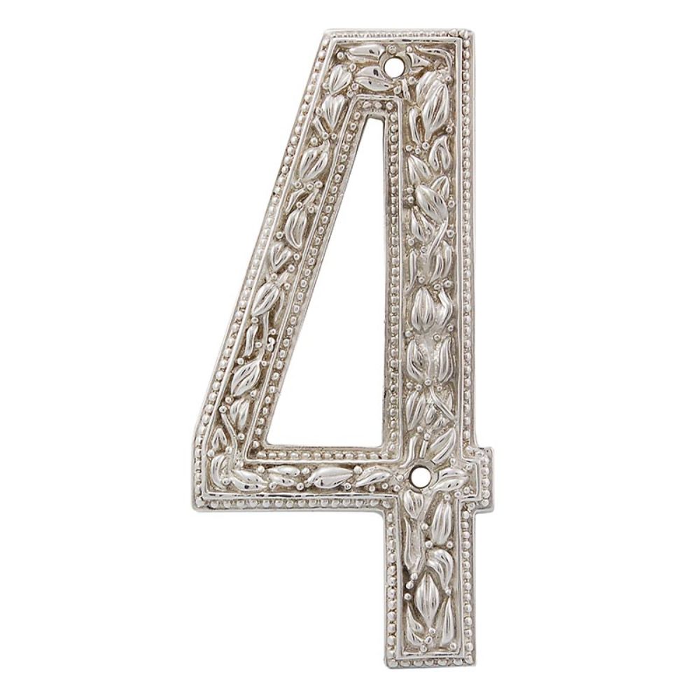 Vicenza NU04-PS San Michele Number 4 in Polished Silver