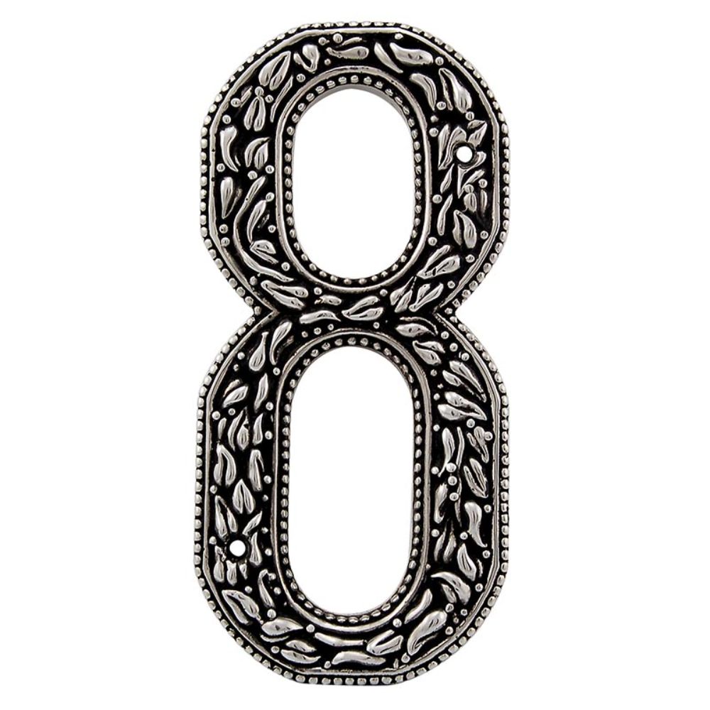 Vicenza NU08-AS San Michele Number 8 in Antique Silver
