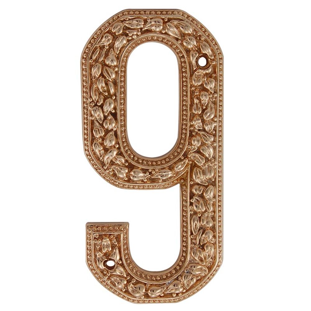 Vicenza NU09-PG San Michele Number 9 in Polished Gold