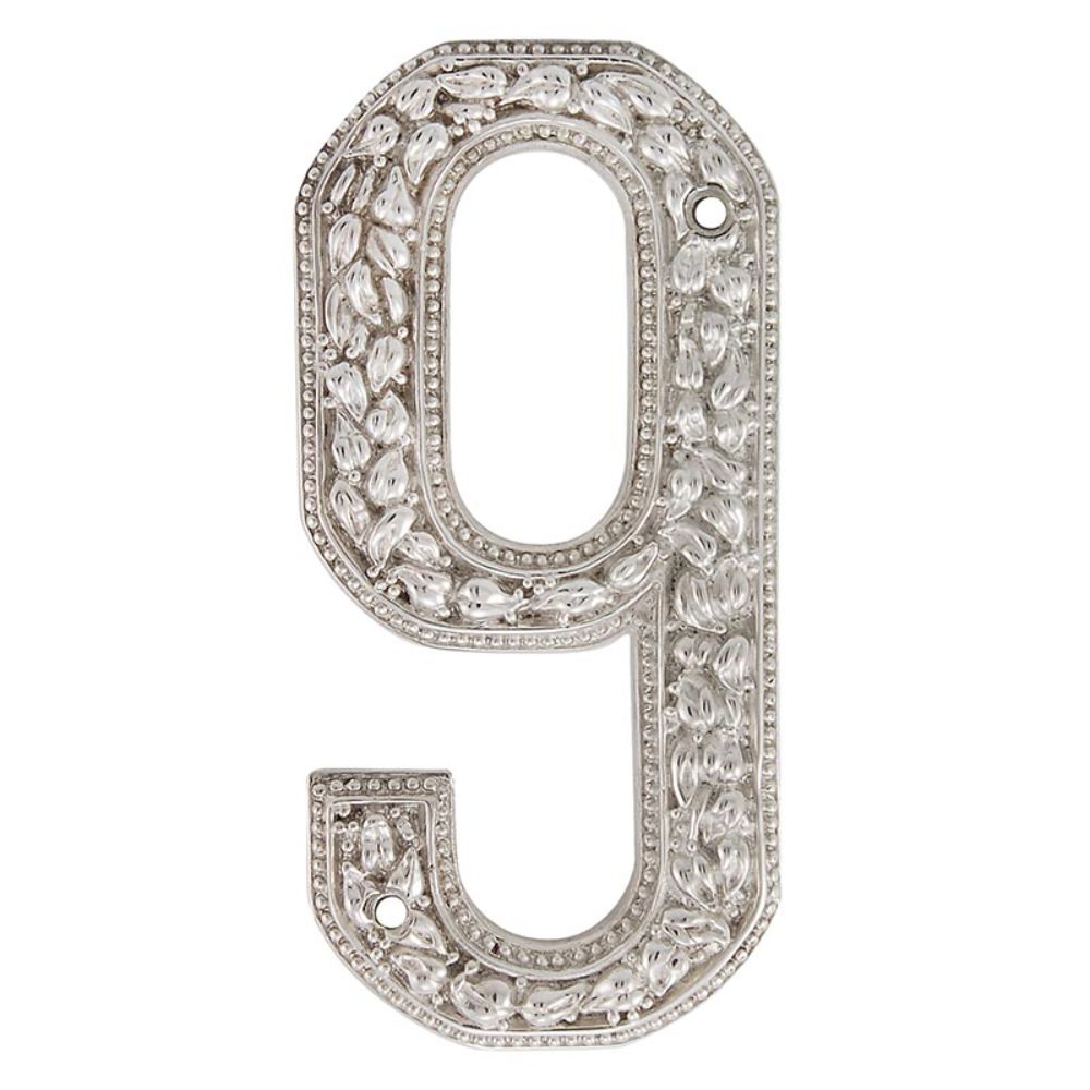 Vicenza NU09-PS San Michele Number 9 in Polished Silver