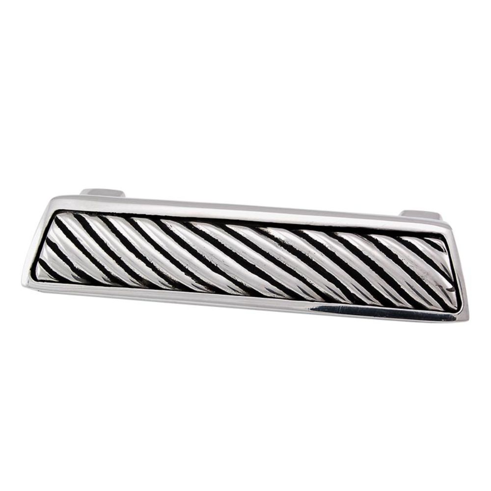 Vicenza P1253-AS Sanzio Finger Pull Wavy Lines in Antique Silver