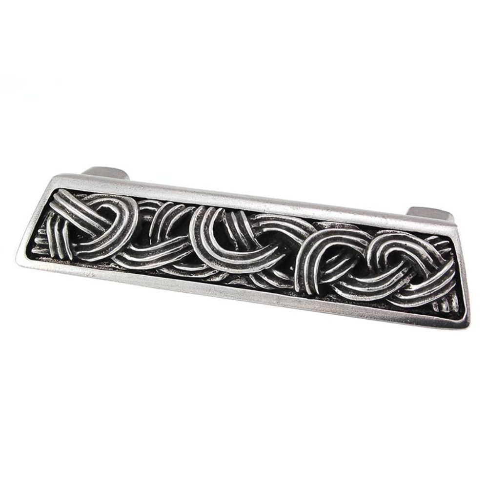 Vicenza P1255-AS Sanzio Finger Pull Linking Lines in Antique Silver
