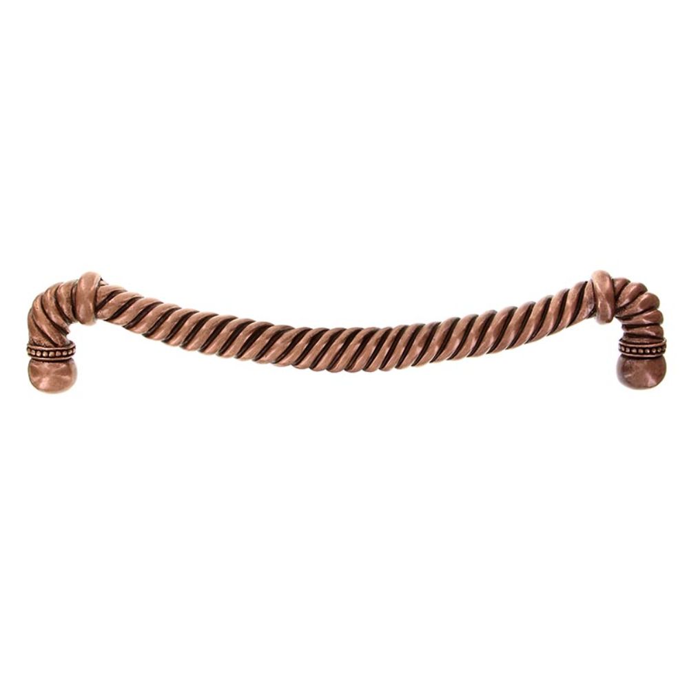 Vicenza P2003-12-AC Equestre Pull Appliance Rope 12" in Antique Copper