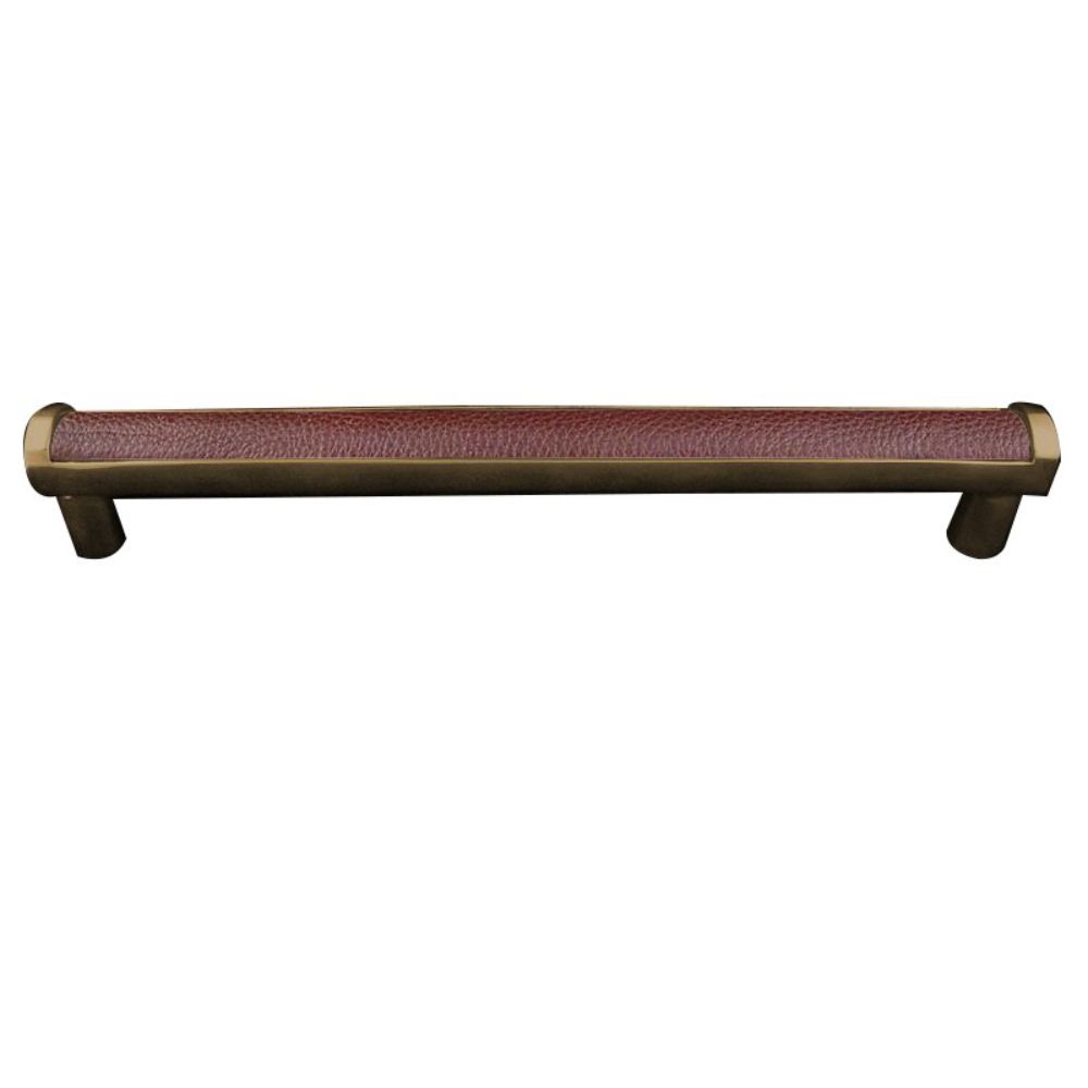 Vicenza P2014-12-AB-FB Equestre Pull Appliance Fur Insert 12" Brown in Antique Brass