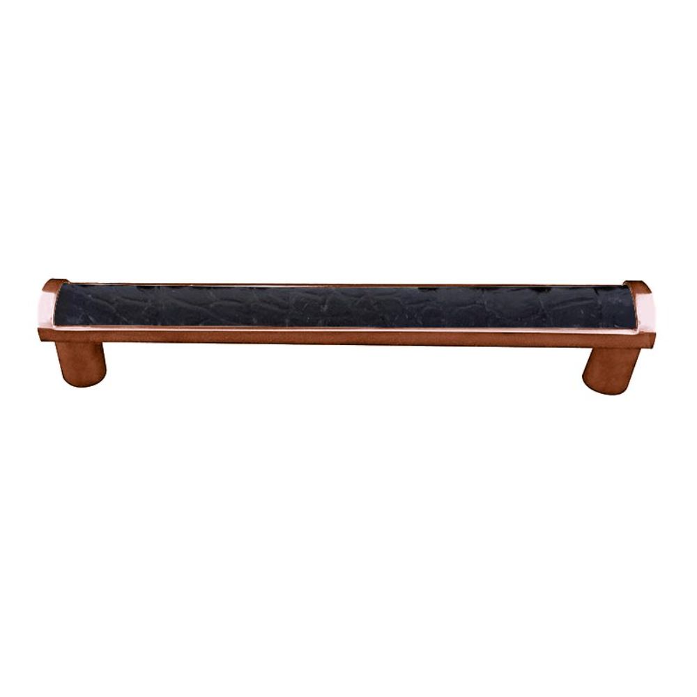 Vicenza P2014-AC-BL Equestre Pull Large in Antique Copper with Black Leather Insert