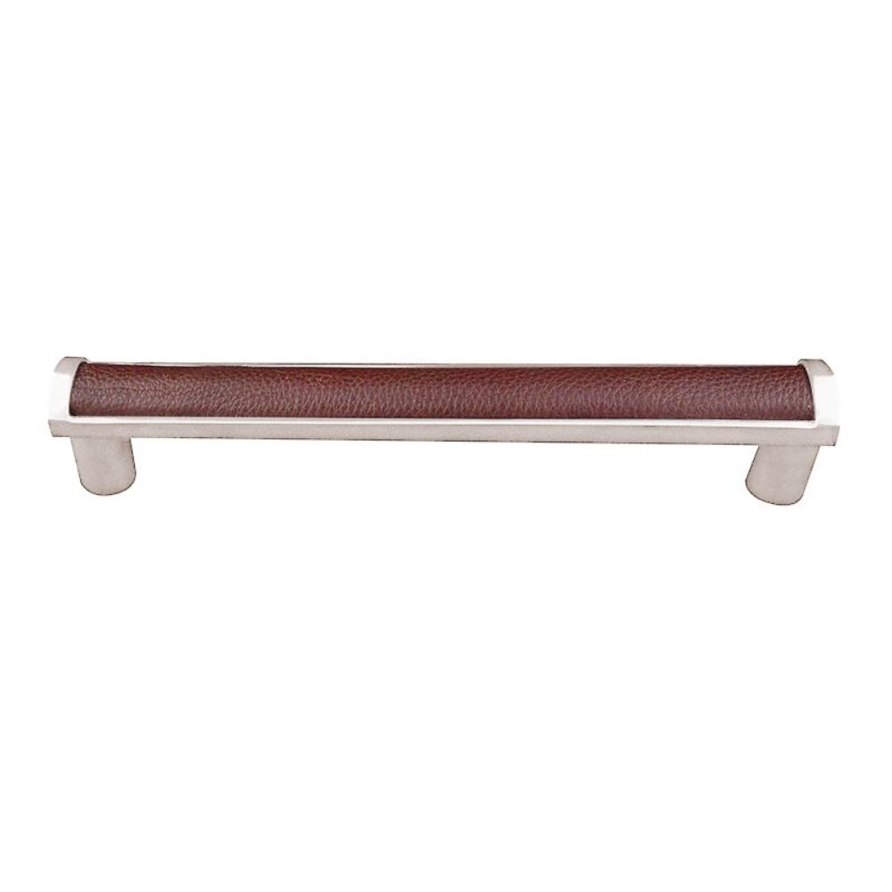 Vicenza P2014-PN-BR Equestre Pull Large in Polished Nickel with Brown Leather Insert