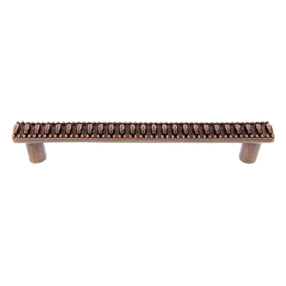 Vicenza P2015-9-AC Sanzio Pull Appliance Lines and Beads 9" in Antique Copper