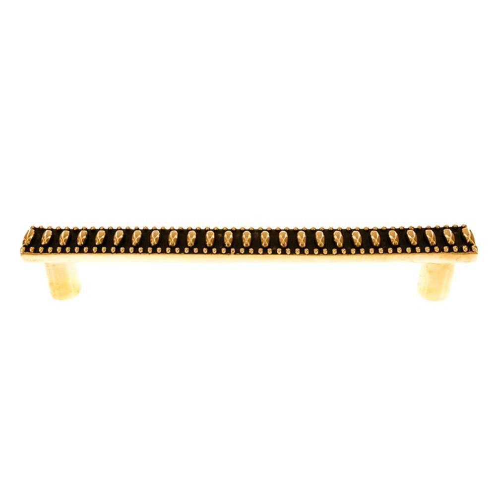Vicenza P2015-9-AG Sanzio Pull Appliance Lines and Beads 9" in Antique Gold