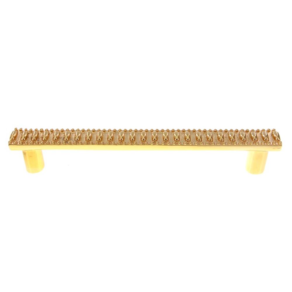 Vicenza P2015-9-PG Sanzio Pull Appliance Lines and Beads 9" in Polished Gold