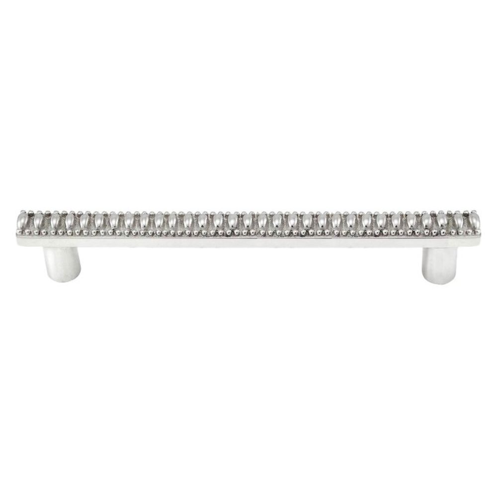 Vicenza P2015-9-PS Sanzio Pull Appliance Lines and Beads 9" in Polished Silver