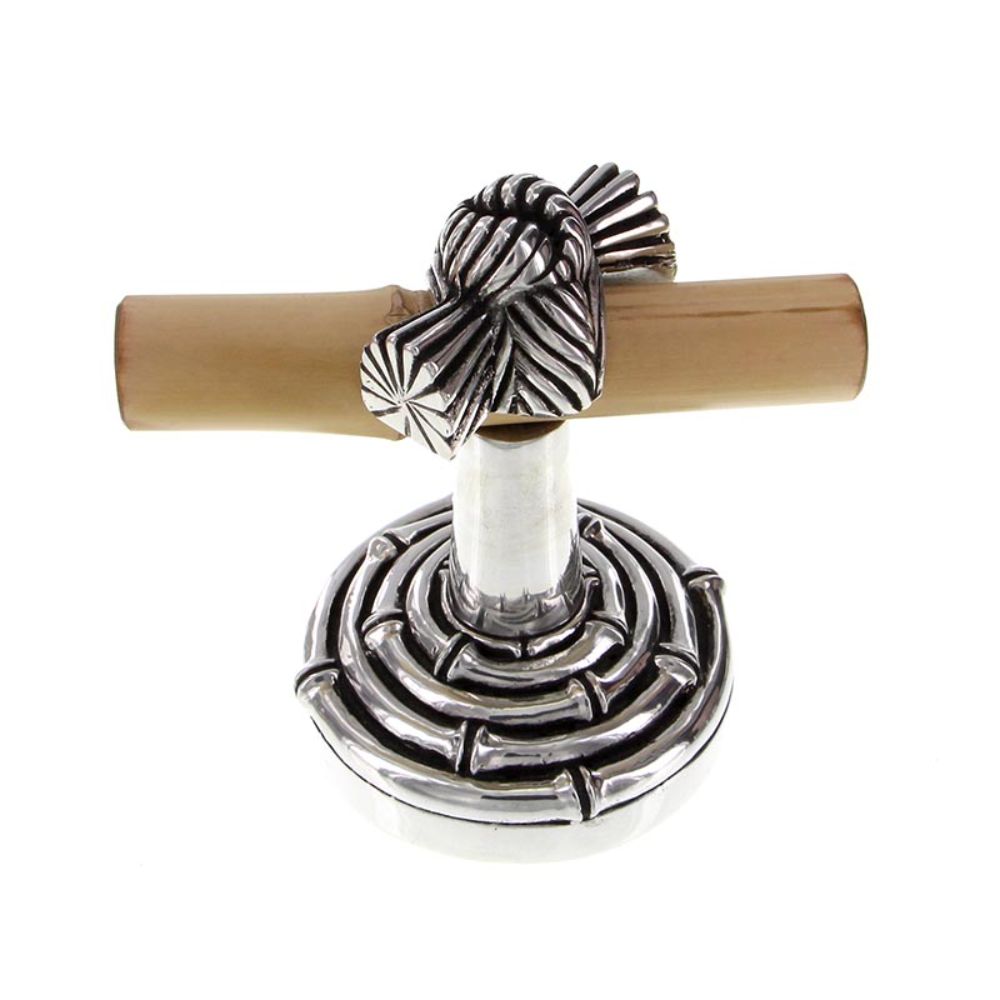 Vicenza PO9008-AS Palmaria Robe Hook Bamboo Knot in Antique Silver